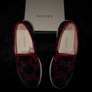 Gucci Mens Dublin Terry Cloth Slip On Sneakers